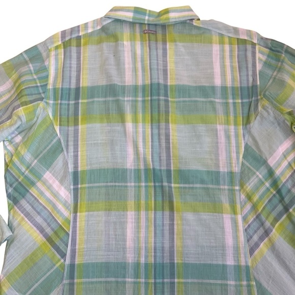Columbia Camp Henry Shirt Tippet Plaid Roll-up Sleeve Casual Gauzy Hiking NWT 1X - Picture 12 of 16